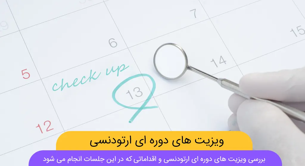 ویزیت های حین درمان ارتودنسی دندان شاخص