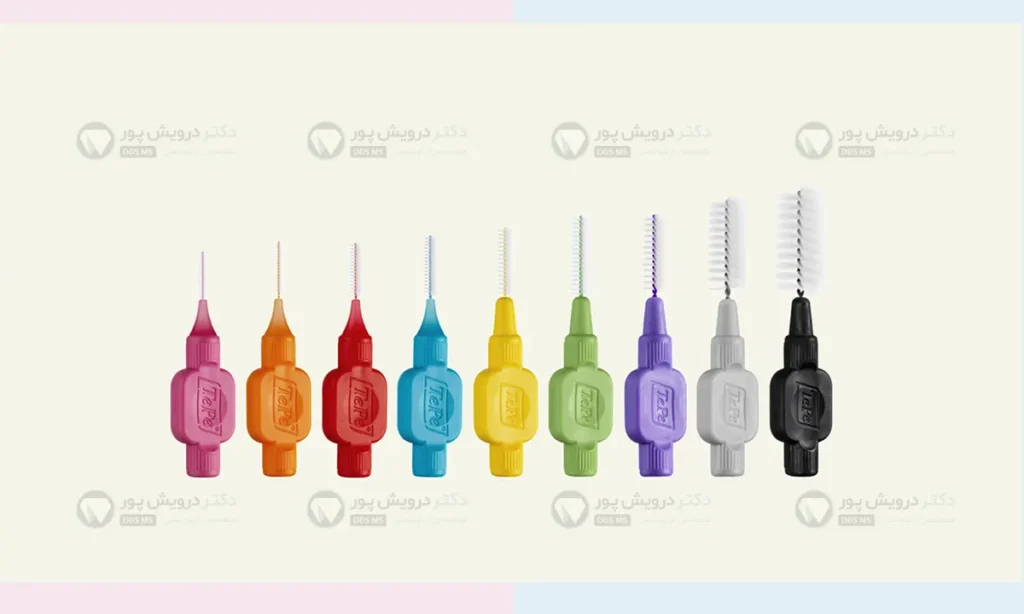 عکس مسواک بین دندانی در سایزهای مختلف